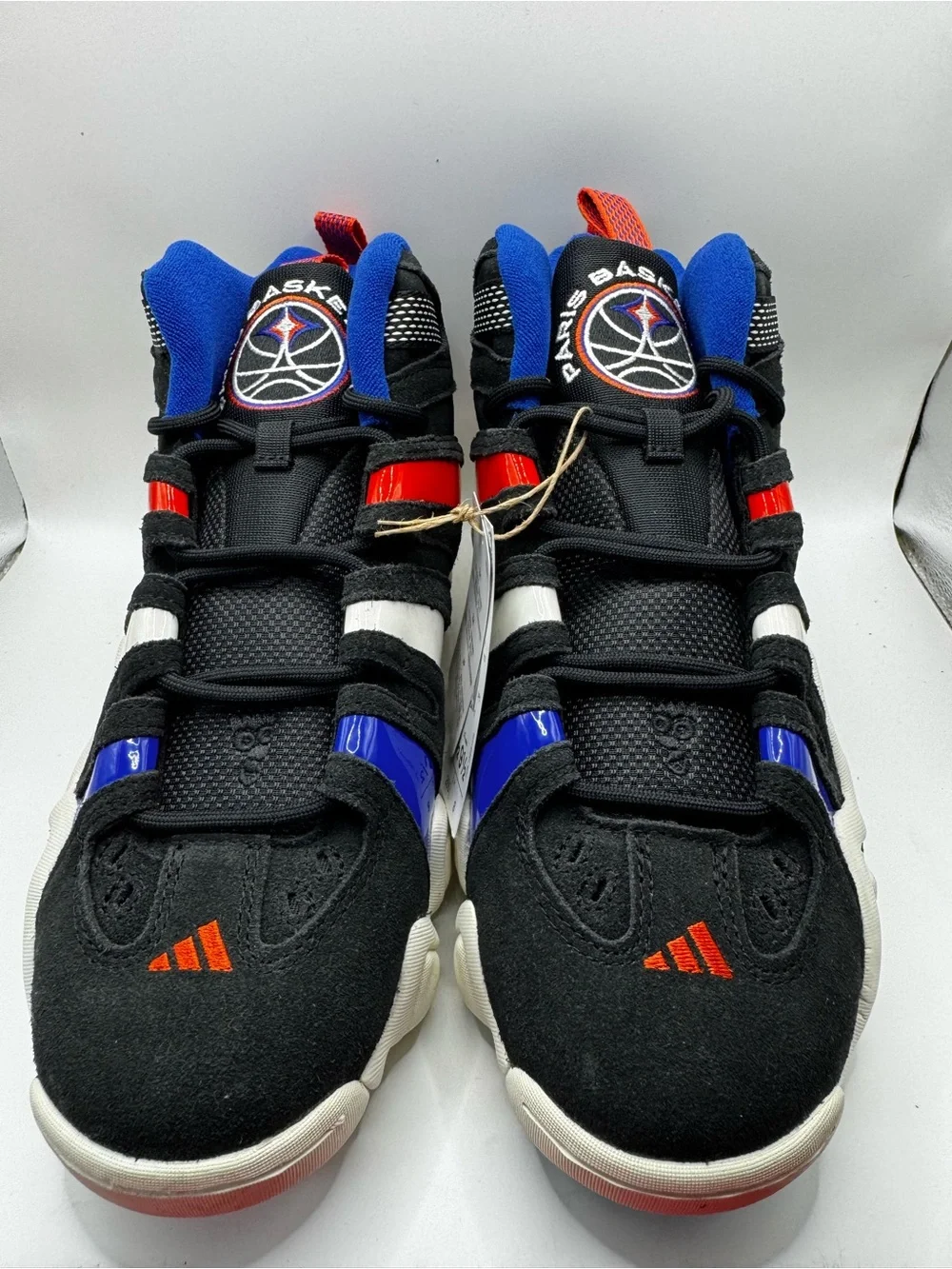 adidas mens crazy 8 Basketball Shoes - Black/Red/Blue